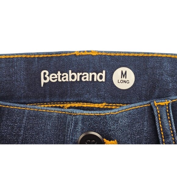 Women's - Betabrand Straight Leg 4-Pocket Yoga Denim Jeans, Size Medium Long - Picture 6 of 10